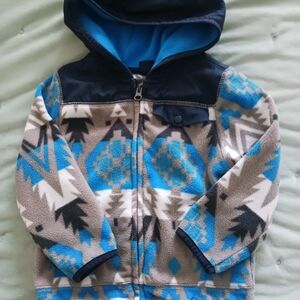 GAP Blue and Gray Patterned Kids Hoodie